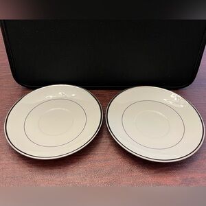 Mikasa Cameo Platinum Fine China, 2  Tea/Coffee Saucers